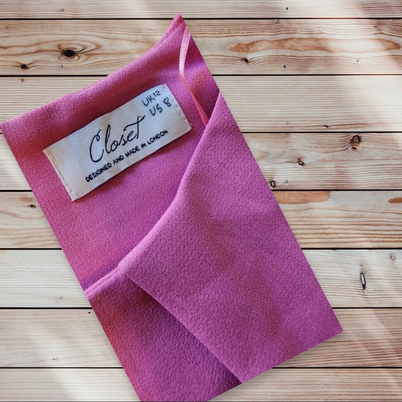 Closet London Pink High Neck Crew Tank Top Midi Dress Checkered Gingham bottom - Picture 2 of 3